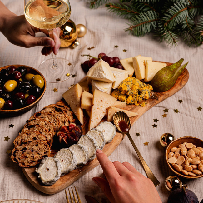 feestelijke kaasplank voor kerst